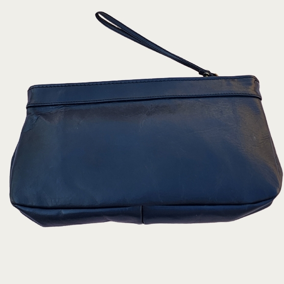 Vintage PREPPY 80'S Leather Clutch/Wristlet with Raw Leather Interior EUC - Picture 2 of 16